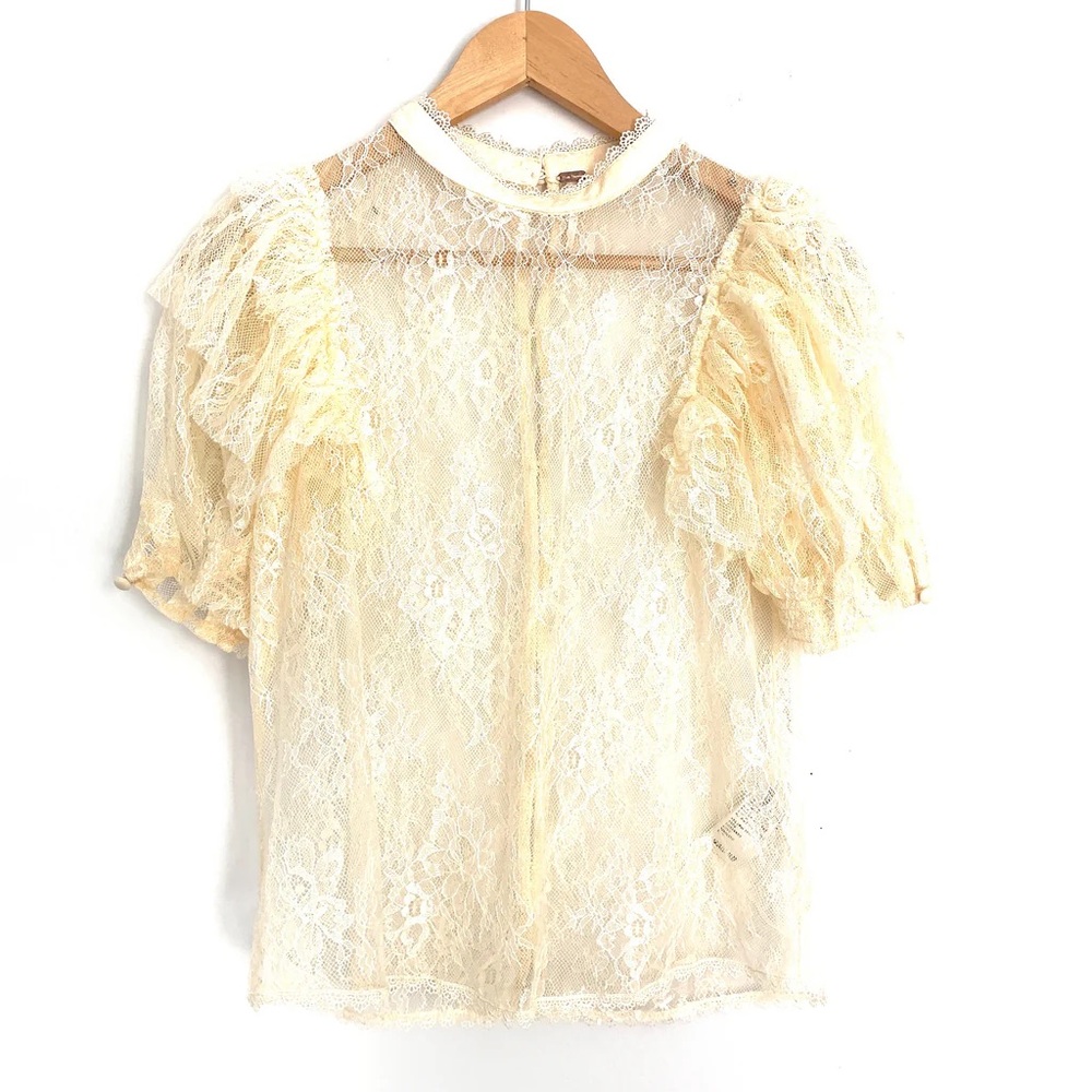 FREE PEOPLE SECRET ADMIRER LACE Top NWT - Picture 5 of 16